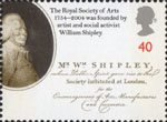 The Royal Society of Arts 40p Stamp (2004) William Shipley (Founder of Royal Society of Arts)
