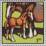 Farm Animals 1st Stamp (2005) Suffolk Horses