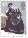 Jane Eyre by Charlotte Bronte 40p Stamp (2005) In the Comfort of Her Bonnet