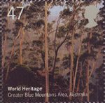 World Heritage Sites 47p Stamp (2005) Greater Blue Mountains Area, Australia