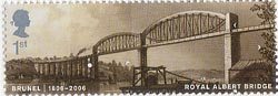Brunel 1st Stamp (2006) Royal Albert Bridge over the River Tamar at Saltash