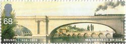 Brunel 68p Stamp (2006) Maidenhead Railway Bridge