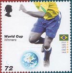 World Cup Winners 72p Stamp (2006) Brazil
