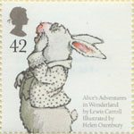Animal Tales 42p Stamp (2006) 'White Rabbit' from Lewis Caroll's 'Alice's Adventures in Wonderland'