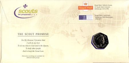 Reverse for Centenary of Scouting - One Hundred Years of Adventure
