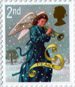 Christmas 2007 2nd Stamp (2007) Angel playing Trumpet