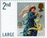 Christmas 2007 2nd Large Stamp (2007) Angel playing Trumpet