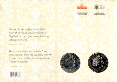 Reverse for Henry VIII and Elizabeth I