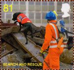 Fire and Rescue Service 81p Stamp (2009) Search and Rescue