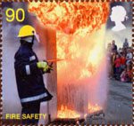 Fire and Rescue Service 90p Stamp (2009) Fire Safety