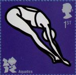 Olympic and Paralympic Games 2012 1st Stamp (2009) Aquatics