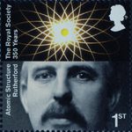 The Royal Society 1st Stamp (2010) Ernest Rutherford, Atomic Structure