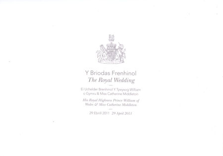 Image for Y Briodas Frenhiol - The Royal Wedding