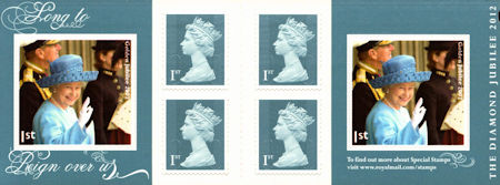 Booklet pane for The Queens Diamond Jubilee (2012)
