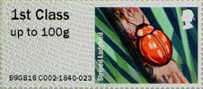 Post & Go : Ladybirds 1st Stamp (2016) Striped Ladybird
