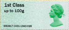 1st, 1st Bright Emerald from Post & Go : Machin Anniversary 1967 - 2017 (2017)