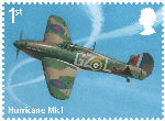 The RAF Centenary 1st Stamp (2018) Hurricane Mk 1