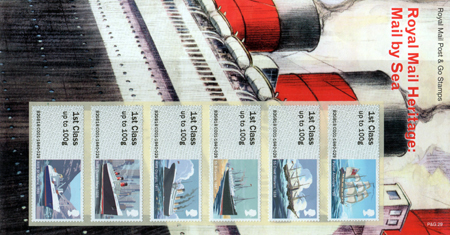 Post & Go : Royal Mail Heritage : Mail by Sea (2018)