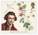 Captain Cook and Endeavour 2nd Stamp (2018) Sir Joseph Banks