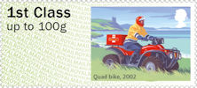 1st, Quad bike, 2002 from Post & Go : Royal Mail Heritage : Mail by Bike (2018)