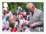 £1.55, HRH The Prince of Wales greets school children during a visit to Llancaiach Fawr Manor from HRH The Prince of Wales : 70th Birthday (2018)