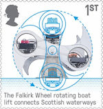 British Engineering 1st Stamp (2019) Falkirk Wheel