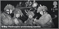 D-Day £1.35 Stamp (2019) Paratroopers of the British 6th Airborne Division