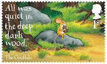 The Gruffalo 1st Stamp (2019) The Gruffalo – All was quiet in the deep dark wood.