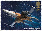 Star Wars - The Rise of Skywalker 1st Stamp (2019) Poes X-wing fighter