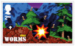Video Games 2nd Stamp (2020) Worms