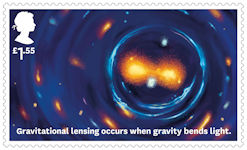 Visions of the Universe £1.55 Stamp (2020) Gravitational lensing