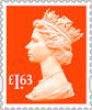 Machin Definitive 2020 £1.63 Stamp (2020) Sunset Red