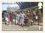 End of the Second World War 1st Stamp (2020) Evacuees return home, 1945