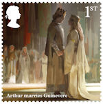 The Legend of King Arthur 1st Stamp (2021) Arthur marries Guinevere