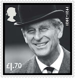 In Memoriam - HRH The Prince Philip, Duke of Edinburgh £1.70 Stamp (2021) HRH The Prince Philip, Duke of Edinburgh at the Royal Windsor Horse Show