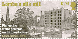 Industrial Revolutions £1.70 Stamp (2021) Lombes Silk Mill, c.1721
