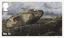 British Army Vehicles 1st Stamp (2021) Mk IV