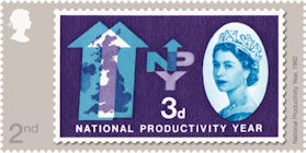 The Stamp Designs of David Gentleman 2nd Stamp (2022) 1962 : National Productivity Year