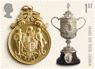 The FA Cup 1st Stamp (2022) Winners Medal and Trophy
