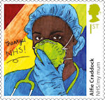 Heroes of the Covid Pandemic 1st Stamp (2022) Alfie Craddock - NHS/my mum