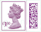 High Value Definitive £3.00 Stamp (2022) £3.00 Purple
