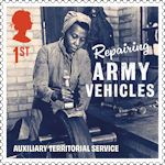 Unsung Heroes: Women of World War II 1st Stamp (2022) Repairing Army Vehicles