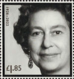 In Memoriam : Her Majesty The Queen £1.85 Stamp (2022) Portrait taken in 1984 by Yousuf Karsh.