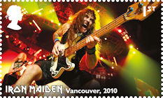 Iron Maiden 1st Stamp (2023) Steve Harris in Vancouver, June 2010