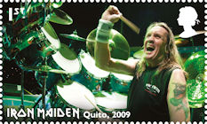 Iron Maiden 1st Stamp (2023) Nicko McBrain in Quito, March 2009