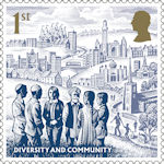 His Majesty King Charles III: A New Reign 1st Stamp (2023) Diversity and Community