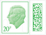 Low Value Definitive 20p Stamp (2023) Light Green