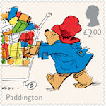 Paddington £2.00 Stamp (2023) Paddington pushing a shopping trolley