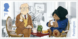 Paddington 1st Stamp (2023) Paddington and Mr Gruber having elevenses