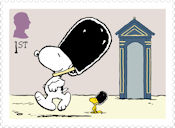 Peanuts 1st Stamp (2025) Snoopy and Woodstock on guard duty